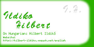 ildiko hilbert business card