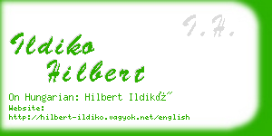 ildiko hilbert business card